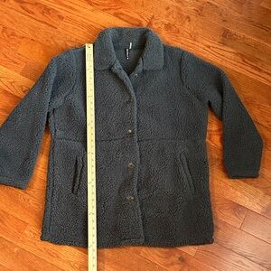 Women's Black Sherpa Coat